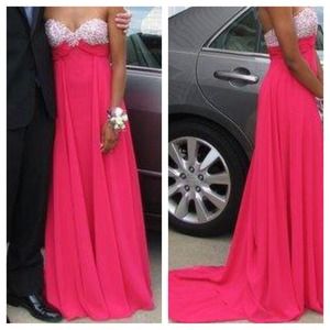 Fuschia Pink Prom Dress