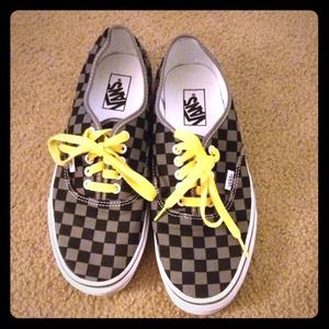Vans! Custom grey and black checkered, worn once!
