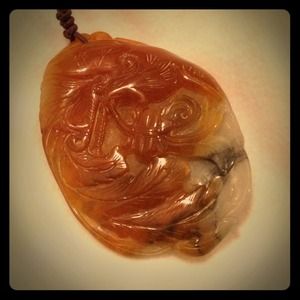 One of a kind true jade pendant