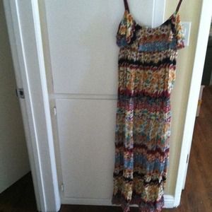 Floral print long dress