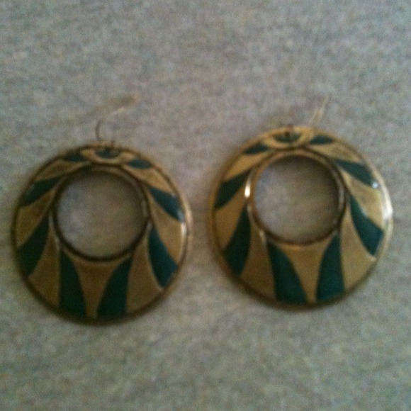 Dangling hoop earrings