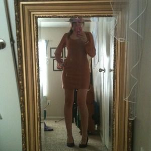 SOLD Camel Bodycon Dress