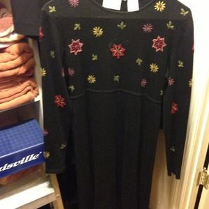 Black knit dress