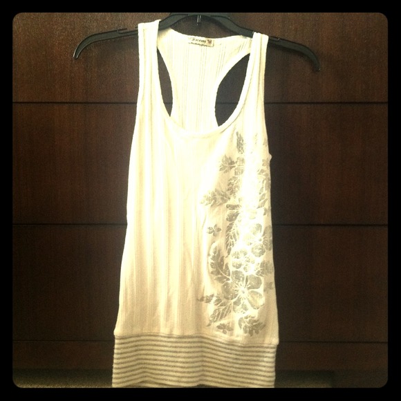White floral tank