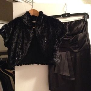 Sequin plush jacket