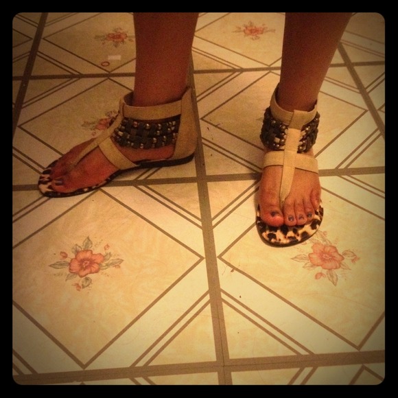 Cheetah print Gladiator Sandals 🎉RESERVED🎉