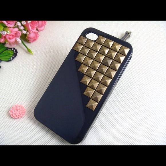 Black bronze studded iPhone 4/4s case! New!