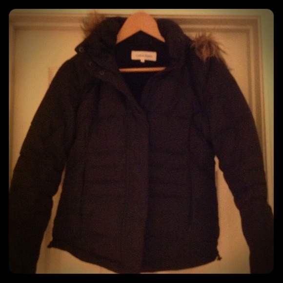Calvin Klein Faux Fur Hoodie Bomber