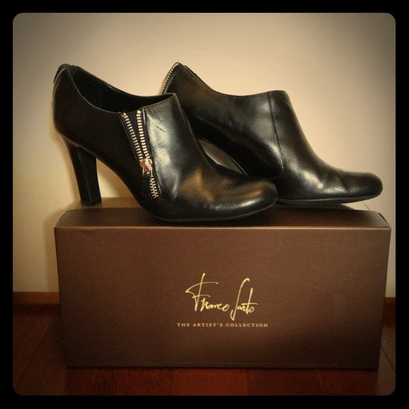 Reserved! Franco Sarto black calf booties size 7.5