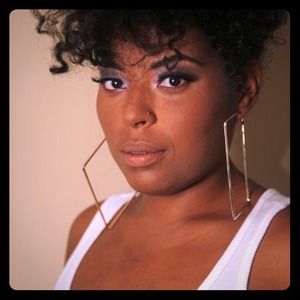 Huge square earrings