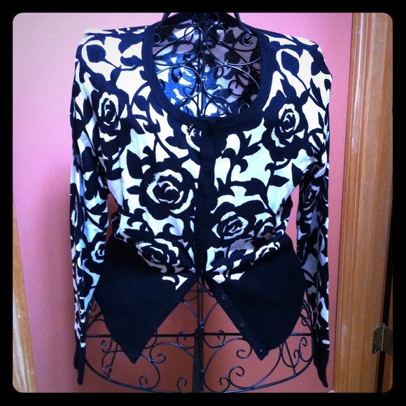SOLD!!!  Black and White  Cardigan