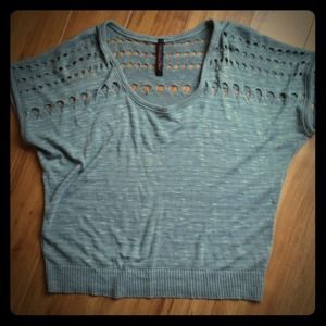 Grey shirt and magenta sweater