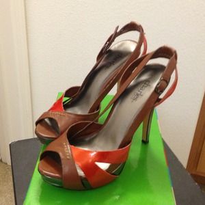 Charles David sling back heels.