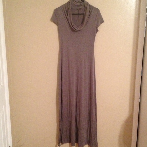 Long cowl neck dress