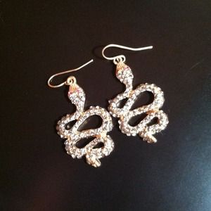 Hanging Snake Earrings