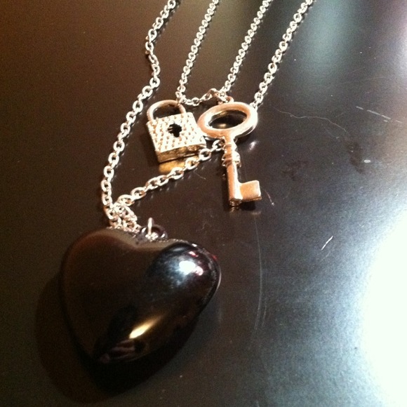 Long Heart Lock Necklace