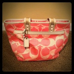 Coach Pink Signature Tote