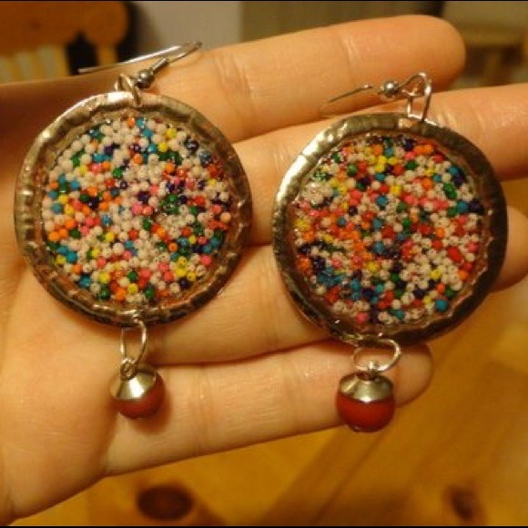 Real candy soda cap earrings