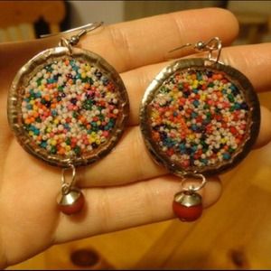 Real candy soda cap earrings