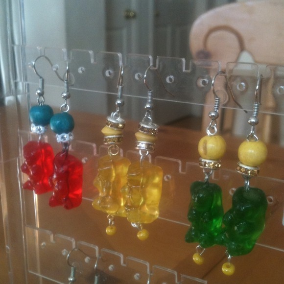 Real gummy bears earrings