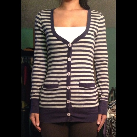 SOLD! Navy/gray cardigan