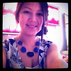 Blue statement necklace