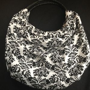 Black and white handbag