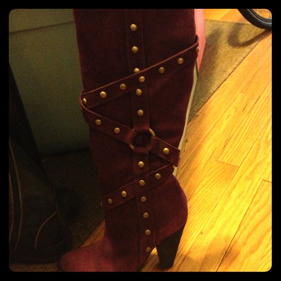 Boots - RESERVED Carlos Santana purple suede boots. New