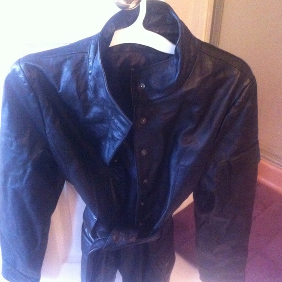 Pre-owned leather Arden b Jacket black