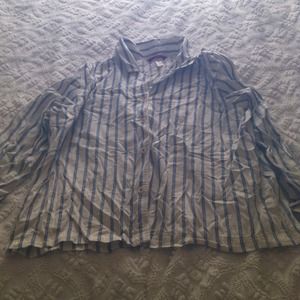 J.Crew Striped Button Up
