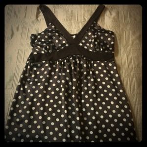 Karin Stevens polka dot dress.