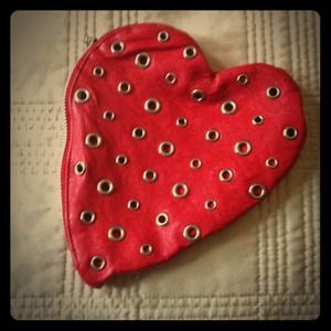 Heart shaped handbag.