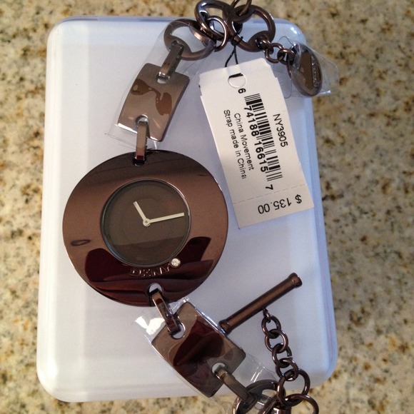 DKNY Chocolate Geometric Ladies Watch