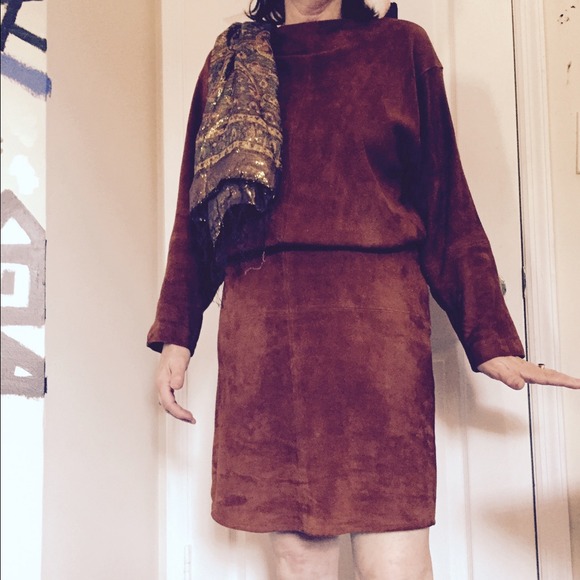 Tan suede dress