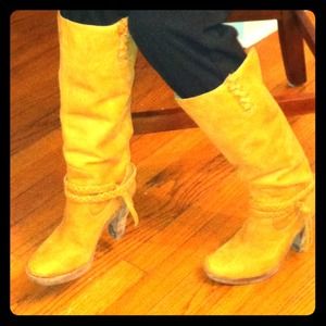 High heel cowboy type boots