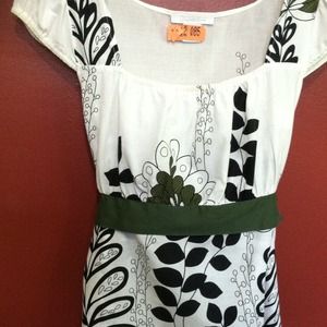 cotton top w/ floral print