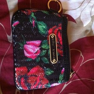 Betsy Johnson sequined flower wristlet