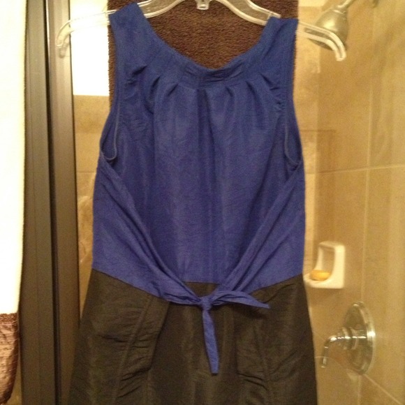 Blue and black dress