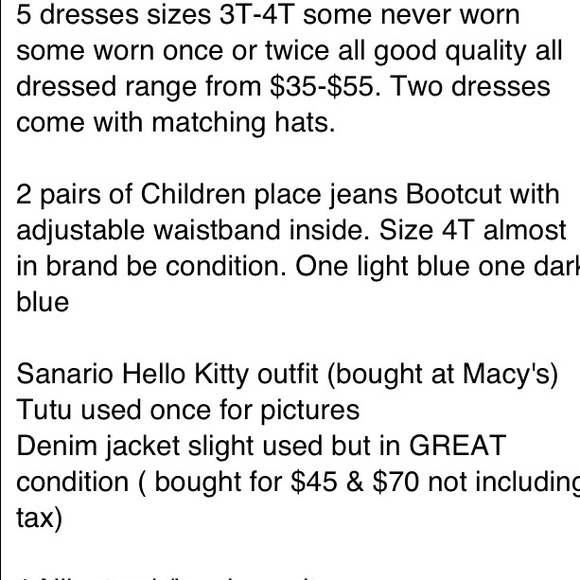 Prices for girls clothes