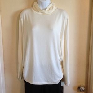 NWT Cream Mock Turtle Neck