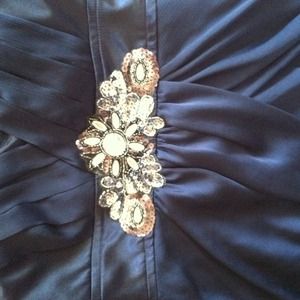 Blue sequin cocktail dress