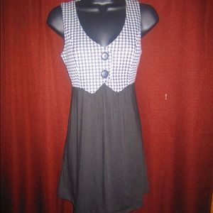 Plaid Vest Rocker Dress