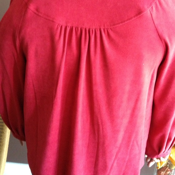 Reserved /Red ultra-suede jacket - light weight - Picture 4 of 4