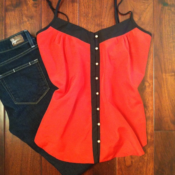 Dark Orange/Black Top Size Small