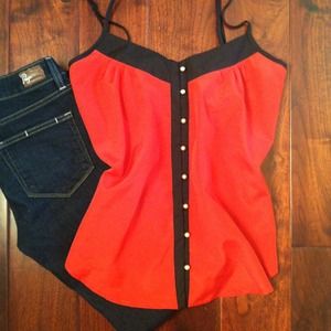 Dark Orange/Black Top Size Small