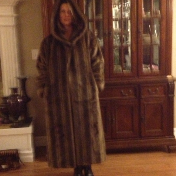 *RESERVED* For Angela Faux Fur Full Length Coat