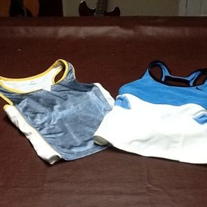 Two Nike dry-fit workout tops