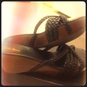 Braided Cole Haan slides