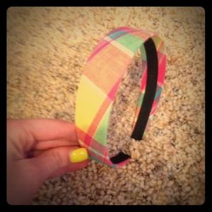 Preppy, plaid, multicolored headband