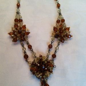 Necklace, brown